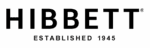 The image displays the word "HIBBETT" in bold black letters with "ESTABLISHED 1945" written below in smaller, capitalized letters.